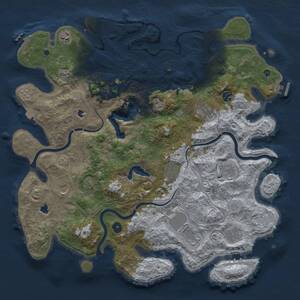 Thumbnail Rust Map: Procedural Map, Size: 4500, Seed: 310879301, 15 Monuments