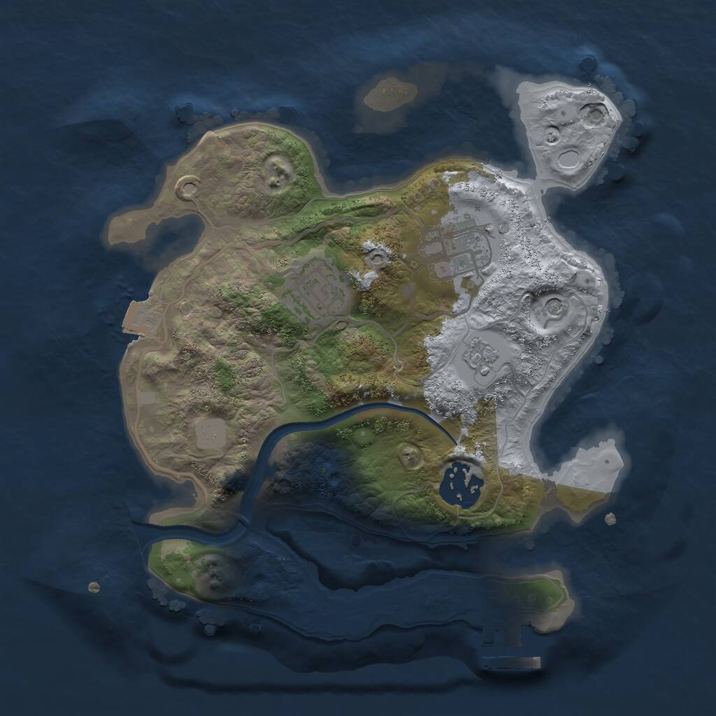 Rust Map: Procedural Map, Size: 2500, Seed: 56413, 7 Monuments