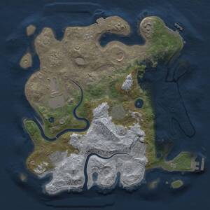Thumbnail Rust Map: Procedural Map, Size: 3500, Seed: 1550311914, 14 Monuments