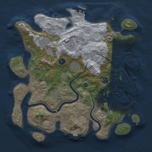Thumbnail Rust Map: Procedural Map, Size: 3550, Seed: 107777903, 12 Monuments