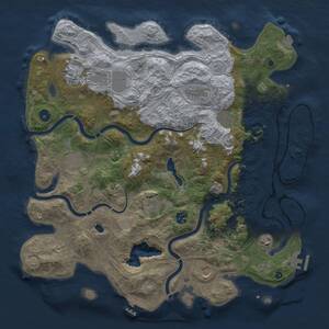 Thumbnail Rust Map: Procedural Map, Size: 4250, Seed: 69958069, 16 Monuments
