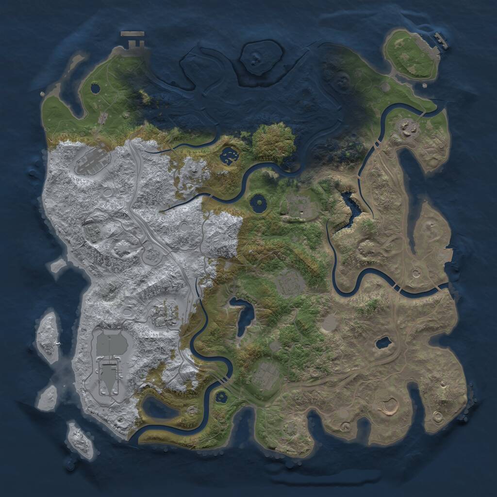 Rust Map: Procedural Map, Size: 4250, Seed: 692732099, 16 Monuments