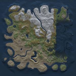Thumbnail Rust Map: Procedural Map, Size: 4250, Seed: 500385081, 16 Monuments