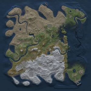 Thumbnail Rust Map: Procedural Map, Size: 4250, Seed: 121315423, 17 Monuments