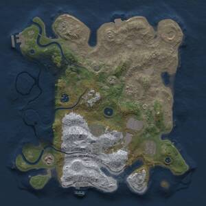Thumbnail Rust Map: Procedural Map, Size: 3500, Seed: 45430, 14 Monuments