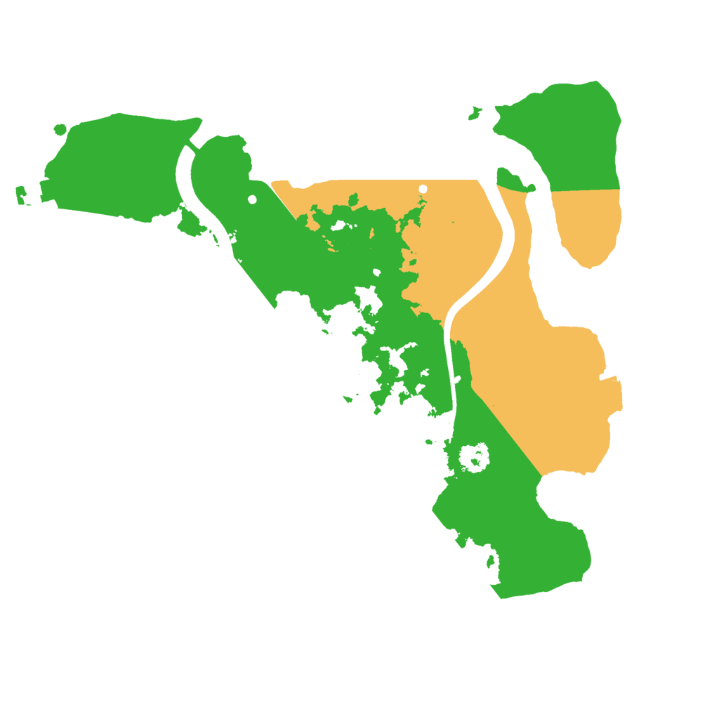 Biome Rust Map: Procedural Map, Size: 2400, Seed: 460052