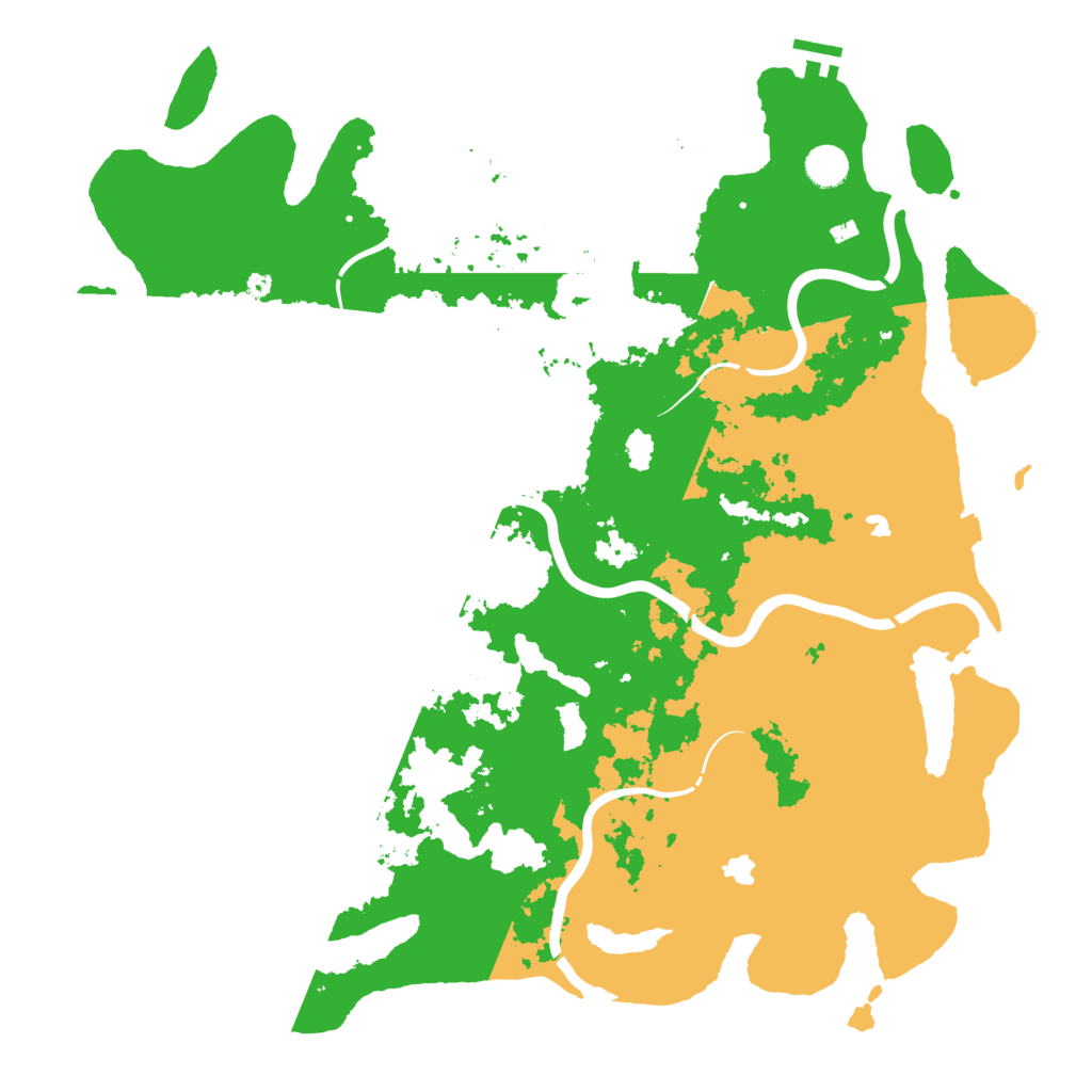 Biome Rust Map: Procedural Map, Size: 4500, Seed: 199921607