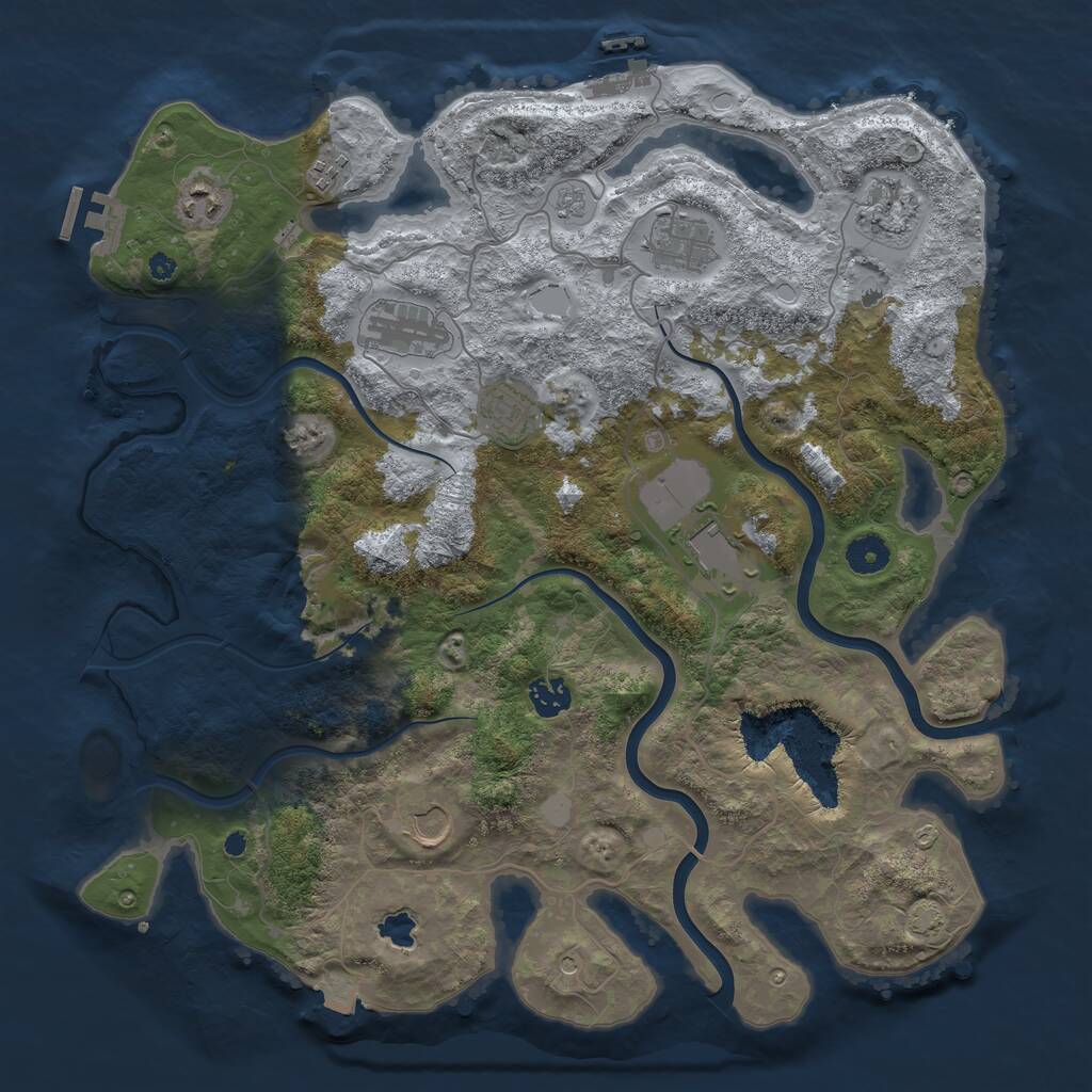 Rust Map: Procedural Map, Size: 4000, Seed: 20250322, 15 Monuments