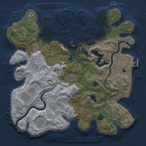 Thumbnail Rust Map: Procedural Map, Size: 4000, Seed: 45685, 16 Monuments