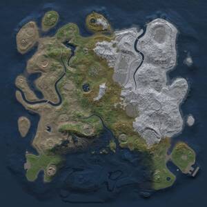 Thumbnail Rust Map: Procedural Map, Size: 4000, Seed: 998181, 15 Monuments