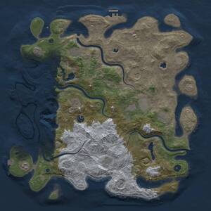 Thumbnail Rust Map: Procedural Map, Size: 4500, Seed: 780957003, 15 Monuments