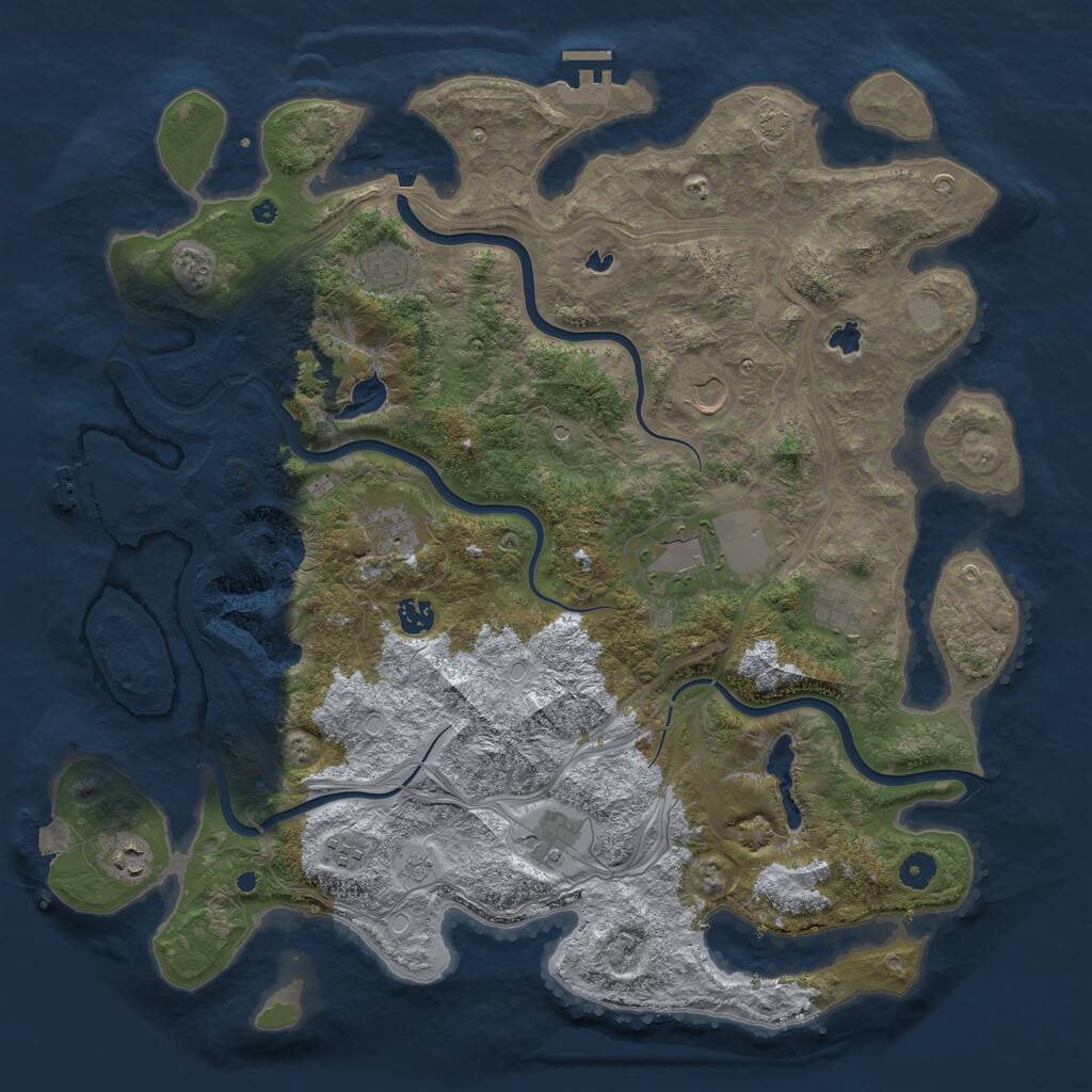 Rust Map: Procedural Map, Size: 4500, Seed: 780957003, 15 Monuments