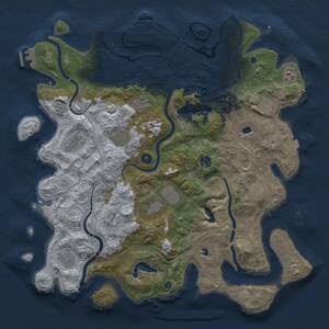 Thumbnail Rust Map: Procedural Map, Size: 4500, Seed: 87263, 17 Monuments