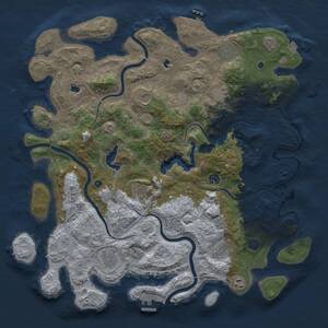 Thumbnail Rust Map: Procedural Map, Size: 4500, Seed: 528046539, 15 Monuments