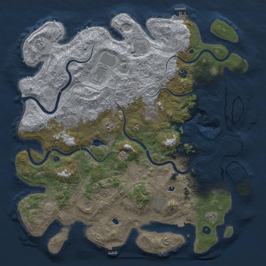 Rust Map: Procedural Map, Size: 4750, Seed: 16012026, 17 Monuments