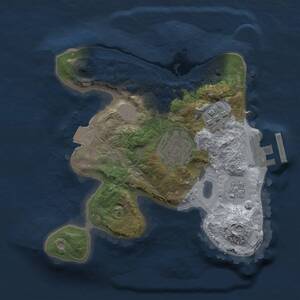 Thumbnail Rust Map: Procedural Map, Size: 2000, Seed: 1275817769, 5 Monuments