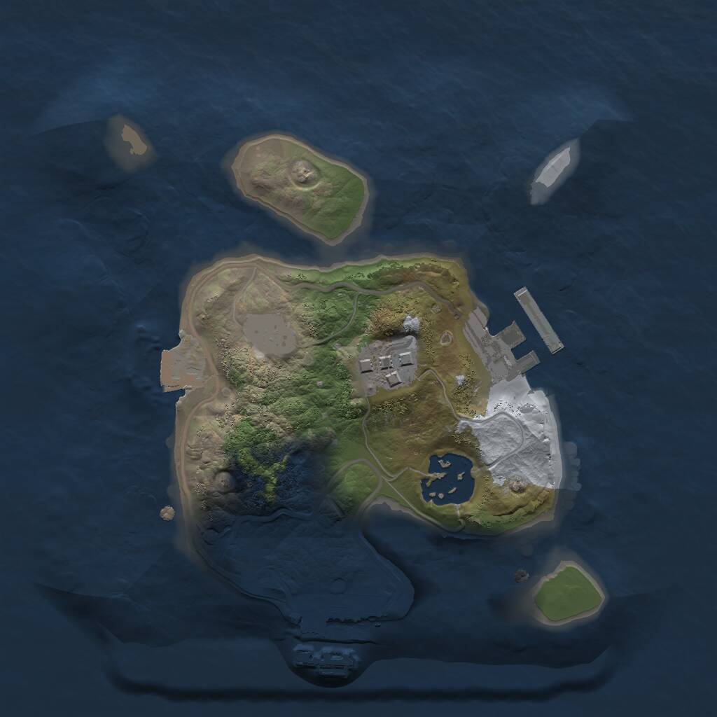 Rust Map: Procedural Map, Size: 2000, Seed: 12345670, 5 Monuments