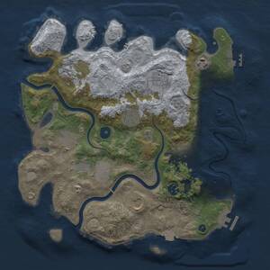 Thumbnail Rust Map: Procedural Map, Size: 3500, Seed: 1338981145, 16 Monuments