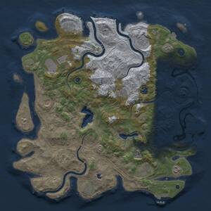 Thumbnail Rust Map: Procedural Map, Size: 4250, Seed: 27535, 17 Monuments