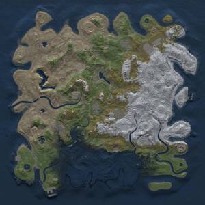 Thumbnail Rust Map: Procedural Map, Size: 4900, Seed: 1537172830, 17 Monuments