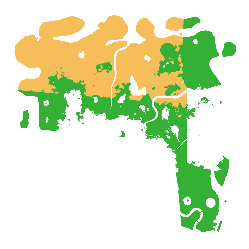 Biome Rust Map: Procedural Map, Size: 4500, Seed: 198405130