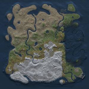Thumbnail Rust Map: Procedural Map, Size: 4500, Seed: 880051823, 17 Monuments