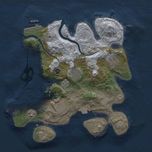 Thumbnail Rust Map: Procedural Map, Size: 3000, Seed: 25319, 11 Monuments