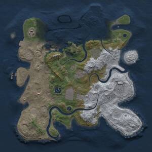 Thumbnail Rust Map: Procedural Map, Size: 3500, Seed: 225292288, 14 Monuments