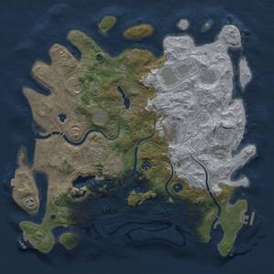 Thumbnail Rust Map: Procedural Map, Size: 4250, Seed: 10187653, 16 Monuments