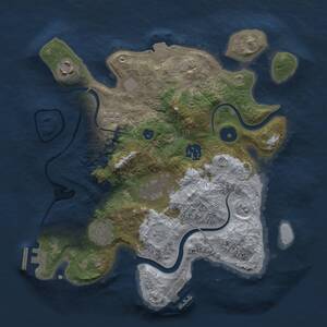 Thumbnail Rust Map: Procedural Map, Size: 3000, Seed: 3269, 10 Monuments