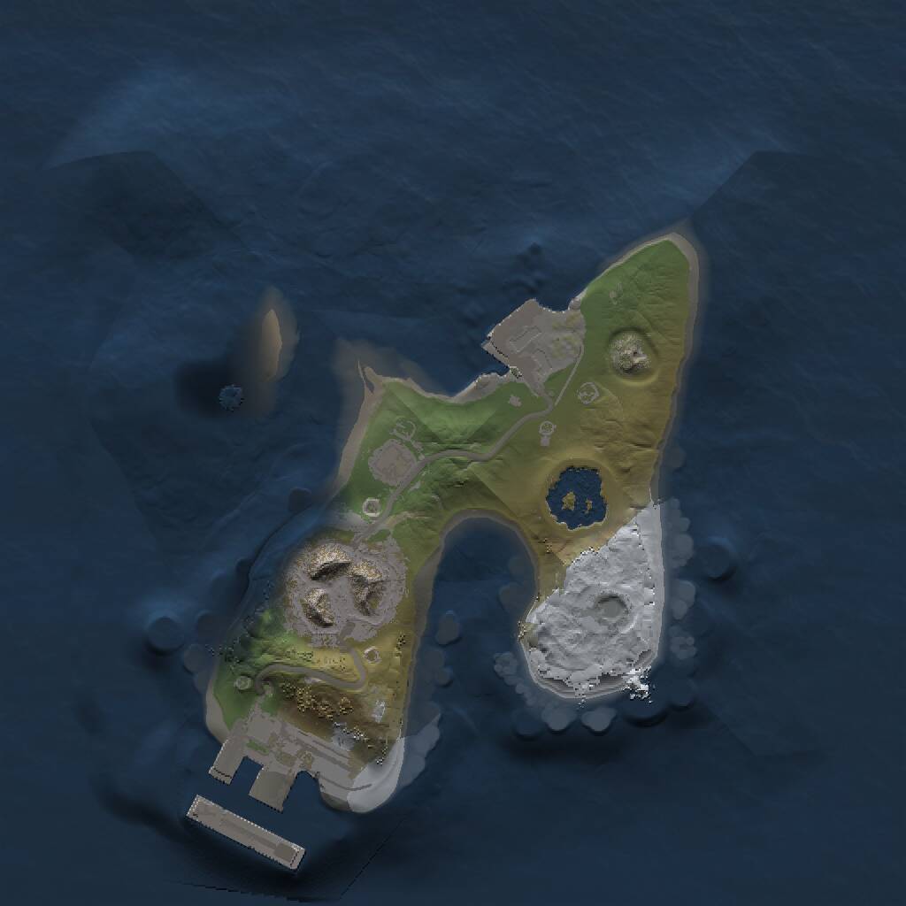 Rust Map: Procedural Map, Size: 1500, Seed: 589952111, 3 Monuments