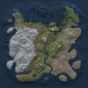 Thumbnail Rust Map: Procedural Map, Size: 3750, Seed: 1304015857, 14 Monuments