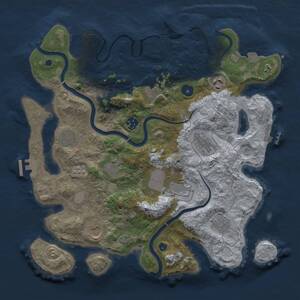 Thumbnail Rust Map: Procedural Map, Size: 3750, Seed: 1883123627, 16 Monuments