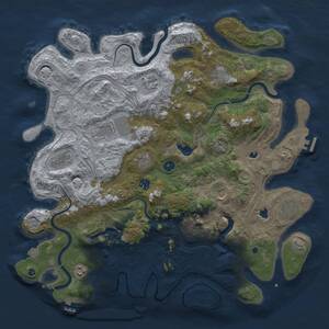Thumbnail Rust Map: Procedural Map, Size: 4500, Seed: 26610977, 16 Monuments