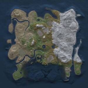Thumbnail Rust Map: Procedural Map, Size: 3700, Seed: 1312330210, 15 Monuments