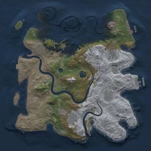 Thumbnail Rust Map: Procedural Map, Size: 3500, Seed: 324720365, 15 Monuments