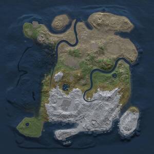 Thumbnail Rust Map: Procedural Map, Size: 3200, Seed: 1337335980, 12 Monuments