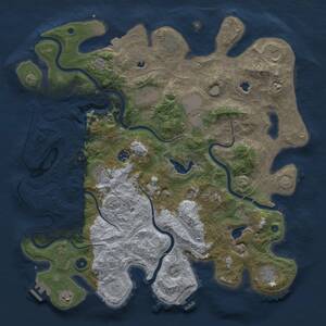 Thumbnail Rust Map: Procedural Map, Size: 4500, Seed: 10901373, 16 Monuments