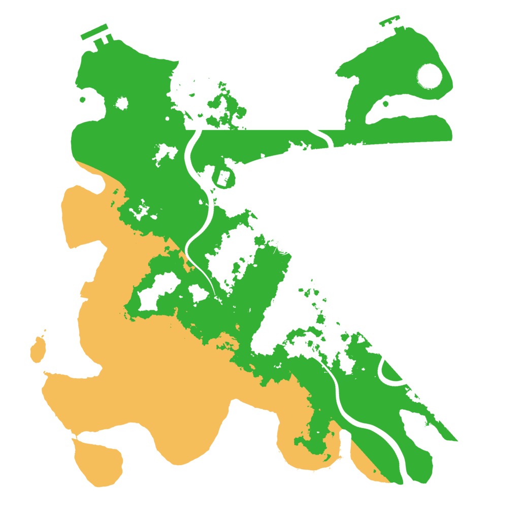 Biome Rust Map: Procedural Map, Size: 3700, Seed: 104709649
