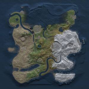 Thumbnail Rust Map: Procedural Map, Size: 2800, Seed: 1297707500, 11 Monuments