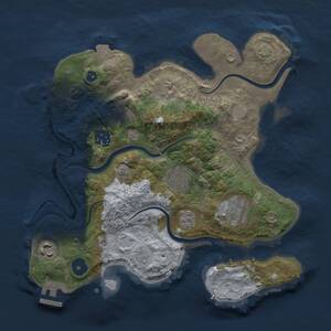 Thumbnail Rust Map: Procedural Map, Size: 3000, Seed: 1921, 11 Monuments