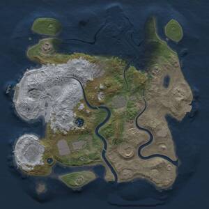 Thumbnail Rust Map: Procedural Map, Size: 3500, Seed: 27560712, 14 Monuments