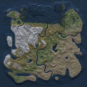 Thumbnail Rust Map: Procedural Map, Size: 4250, Seed: 190242460, 17 Monuments