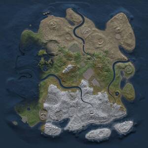 Thumbnail Rust Map: Procedural Map, Size: 3500, Seed: 245532027, 15 Monuments