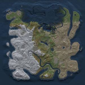 Thumbnail Rust Map: Procedural Map, Size: 4000, Seed: 230546, 15 Monuments