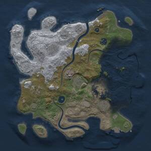 Thumbnail Rust Map: Procedural Map, Size: 3250, Seed: 20299, 13 Monuments
