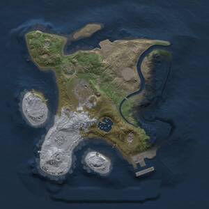 Thumbnail Rust Map: Procedural Map, Size: 2250, Seed: 381900511, 7 Monuments