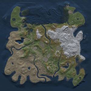 Thumbnail Rust Map: Procedural Map, Size: 4500, Seed: 290343636, 14 Monuments