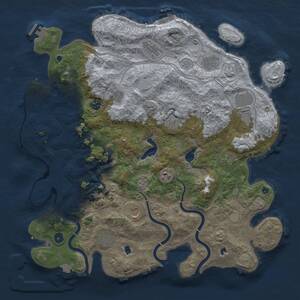 Thumbnail Rust Map: Procedural Map, Size: 4500, Seed: 39798568, 17 Monuments