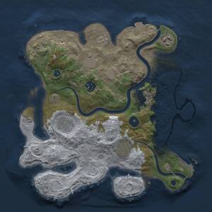 Thumbnail Rust Map: Procedural Map, Size: 3117, Seed: 4031983, 11 Monuments